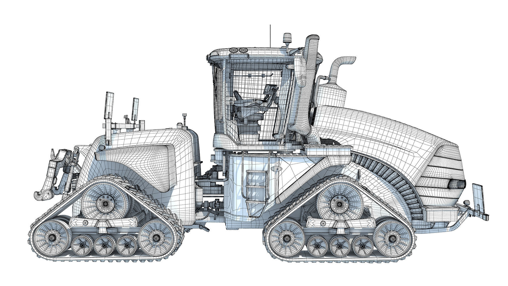 Tracked Articulated Tractor 3D model_19