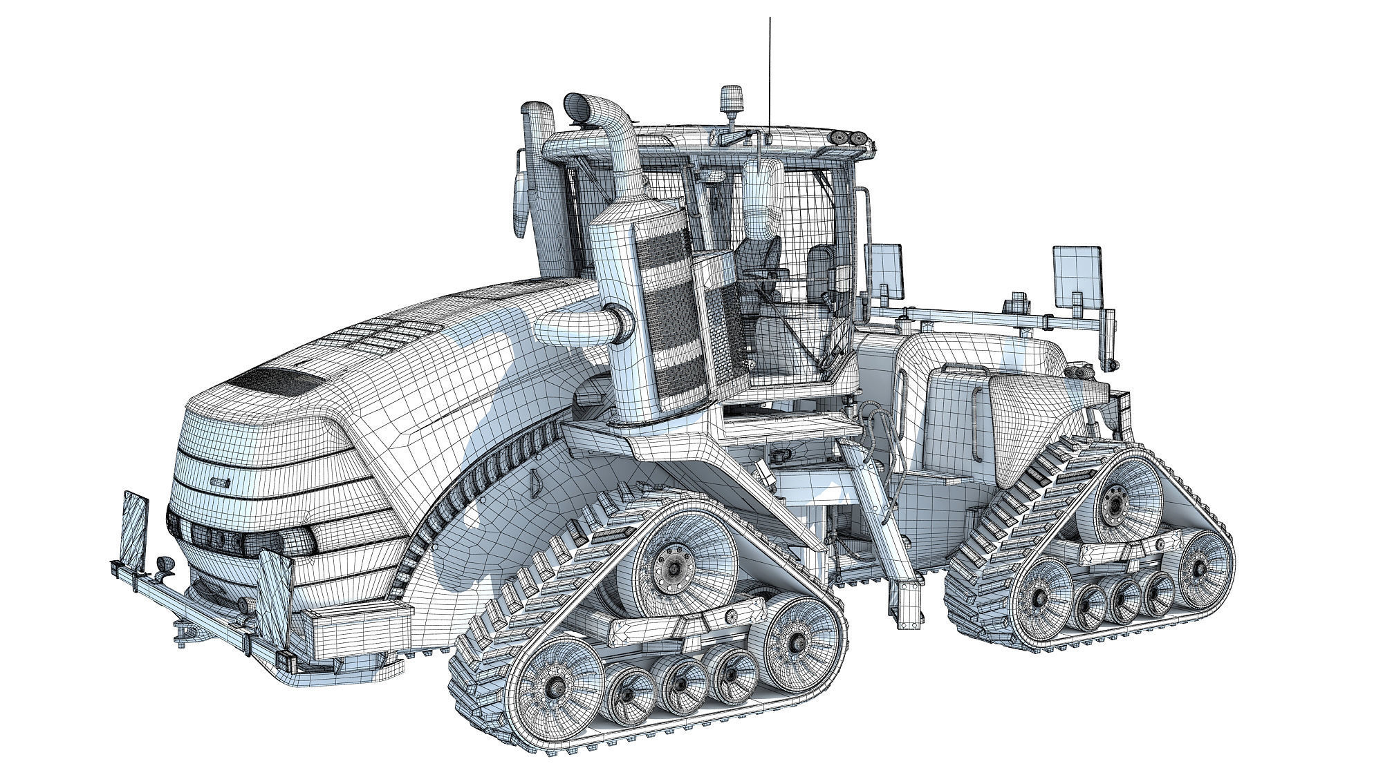Tracked Articulated Tractor 3D model_16