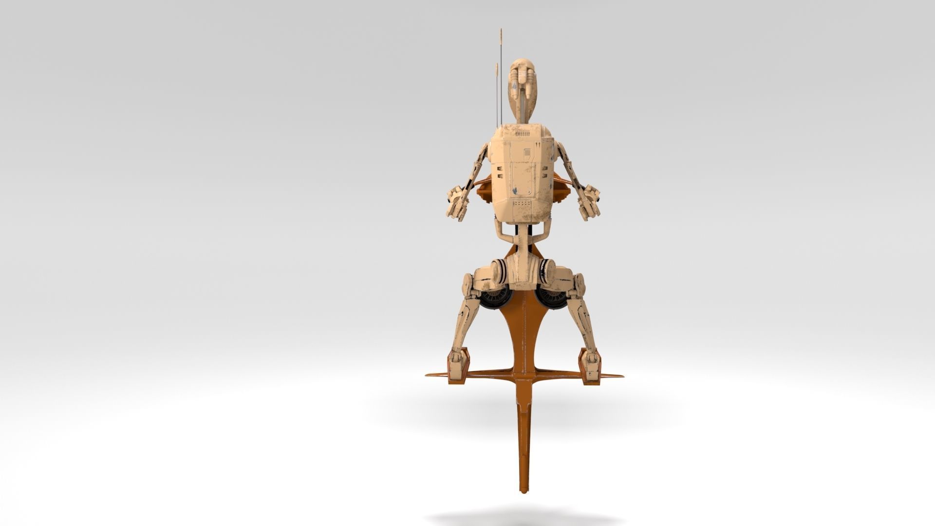 Star Wars - Battle Droid with STAP 3D model_7