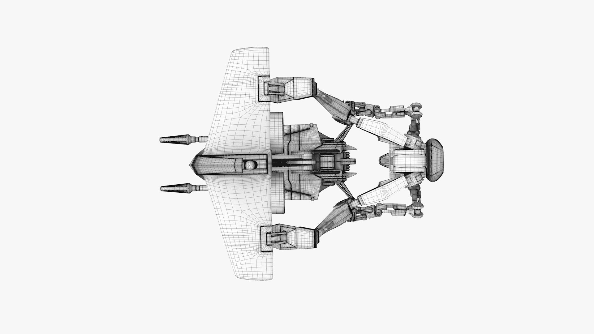 Star Wars - Battle Droid with STAP 3D model_19