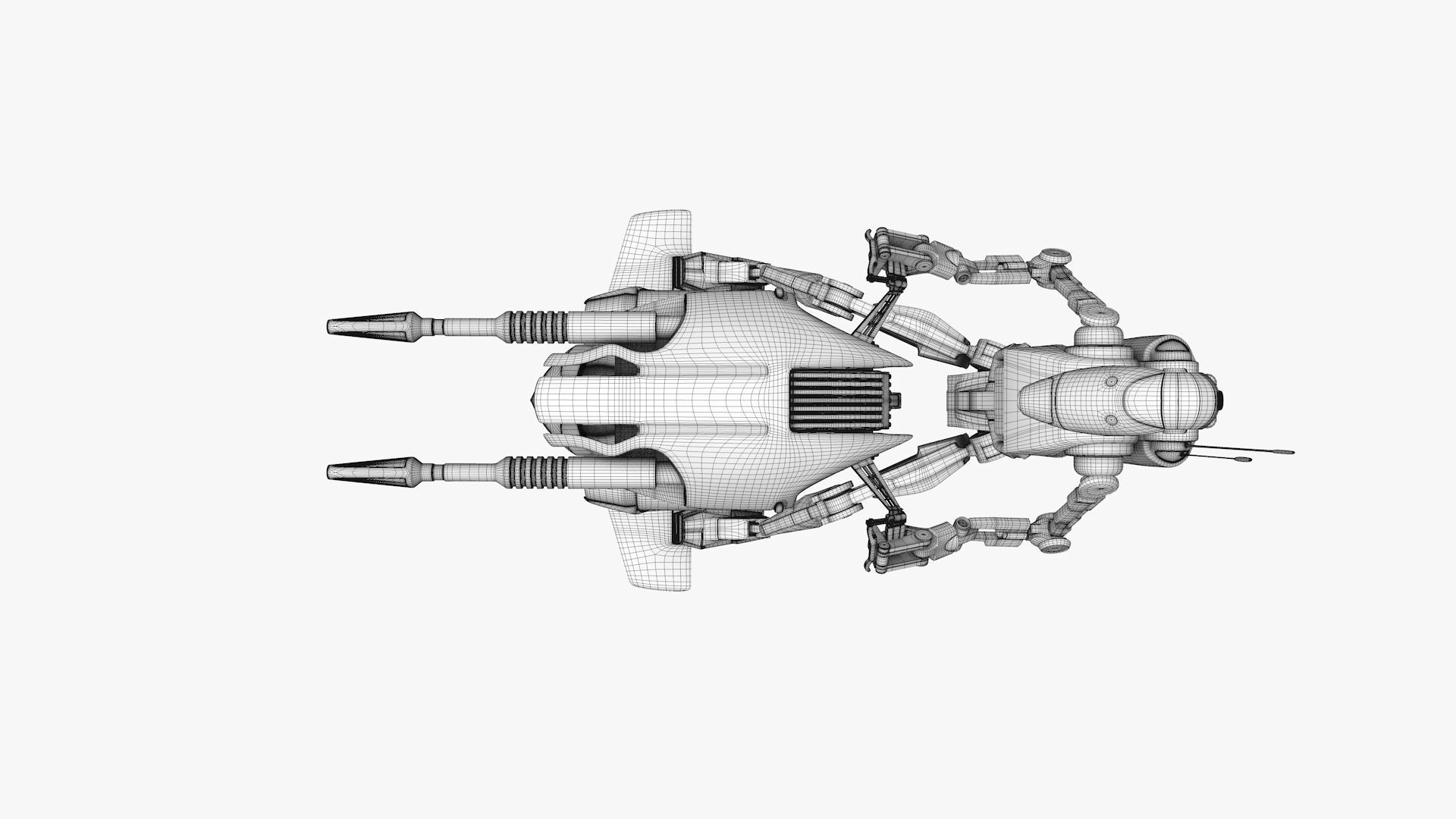 Star Wars - Battle Droid with STAP 3D model_18