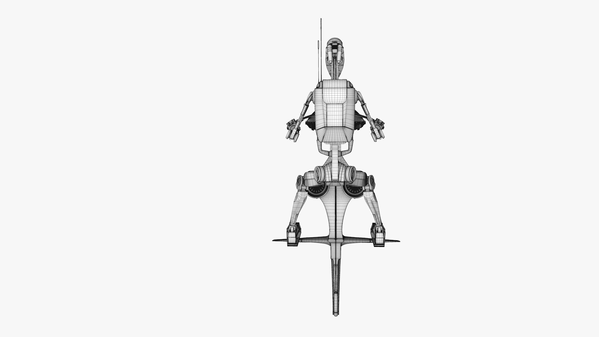 Star Wars - Battle Droid with STAP 3D model_17