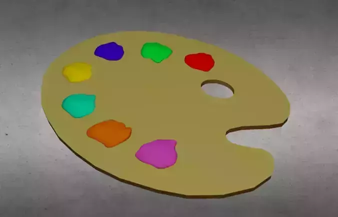 Color Palette Free low-poly 3D model