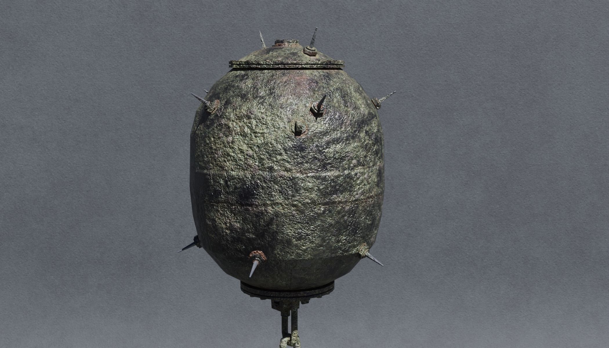 Mk 17 naval mine Low Poly PBR  Low-poly 3D model_12