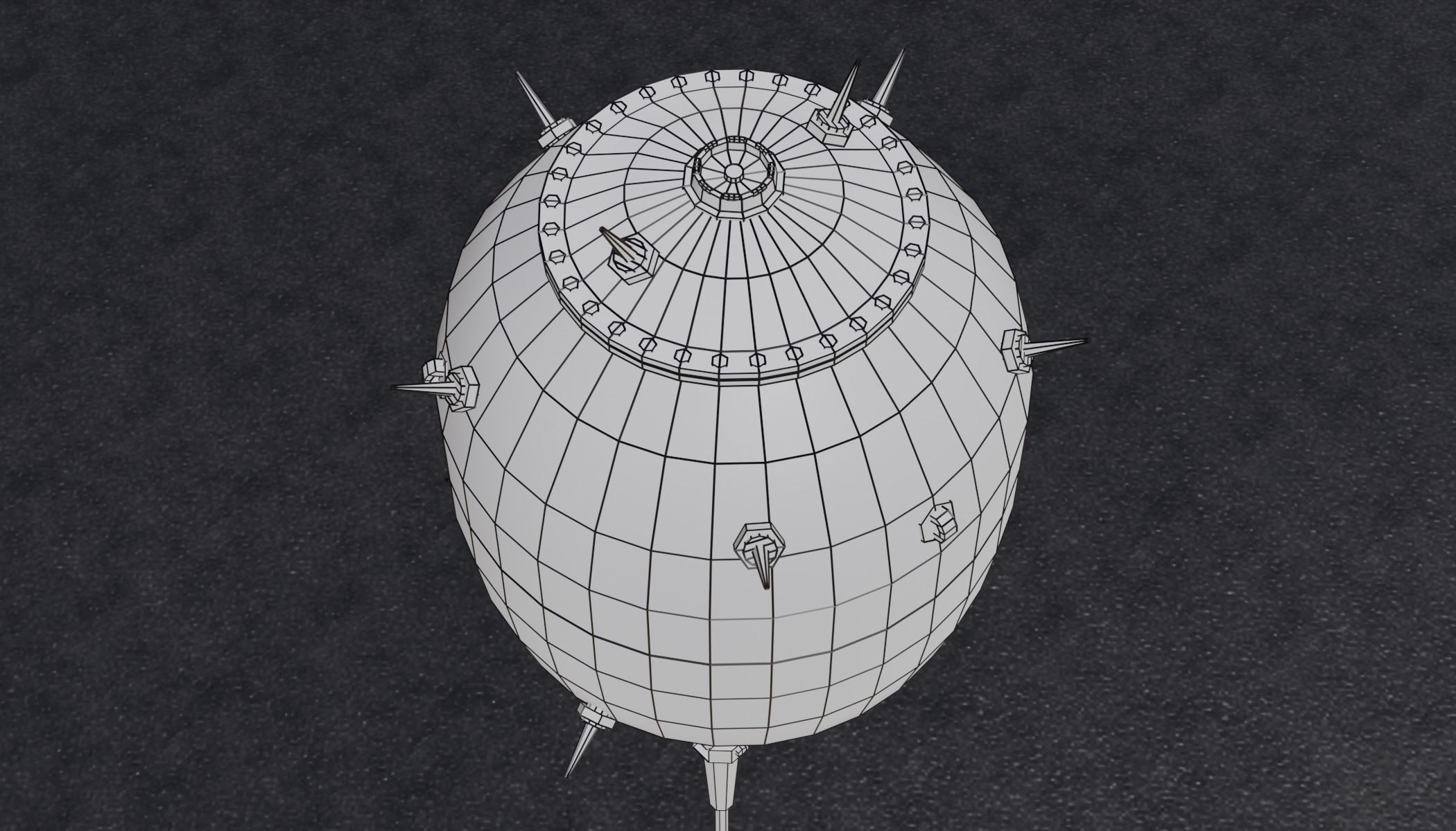 Mk 17 naval mine Low Poly PBR  Low-poly 3D model_19