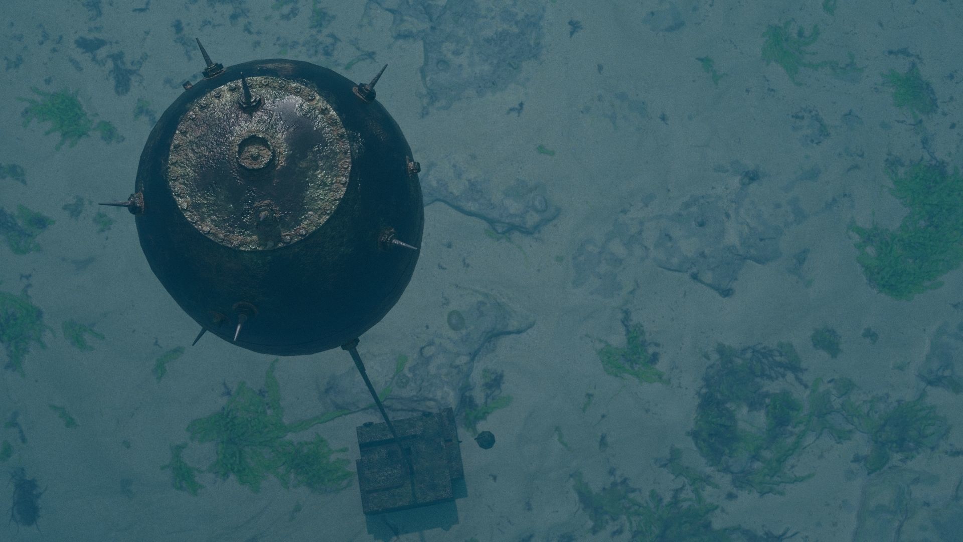 Mk 17 naval mine Low Poly PBR  Low-poly 3D model_4