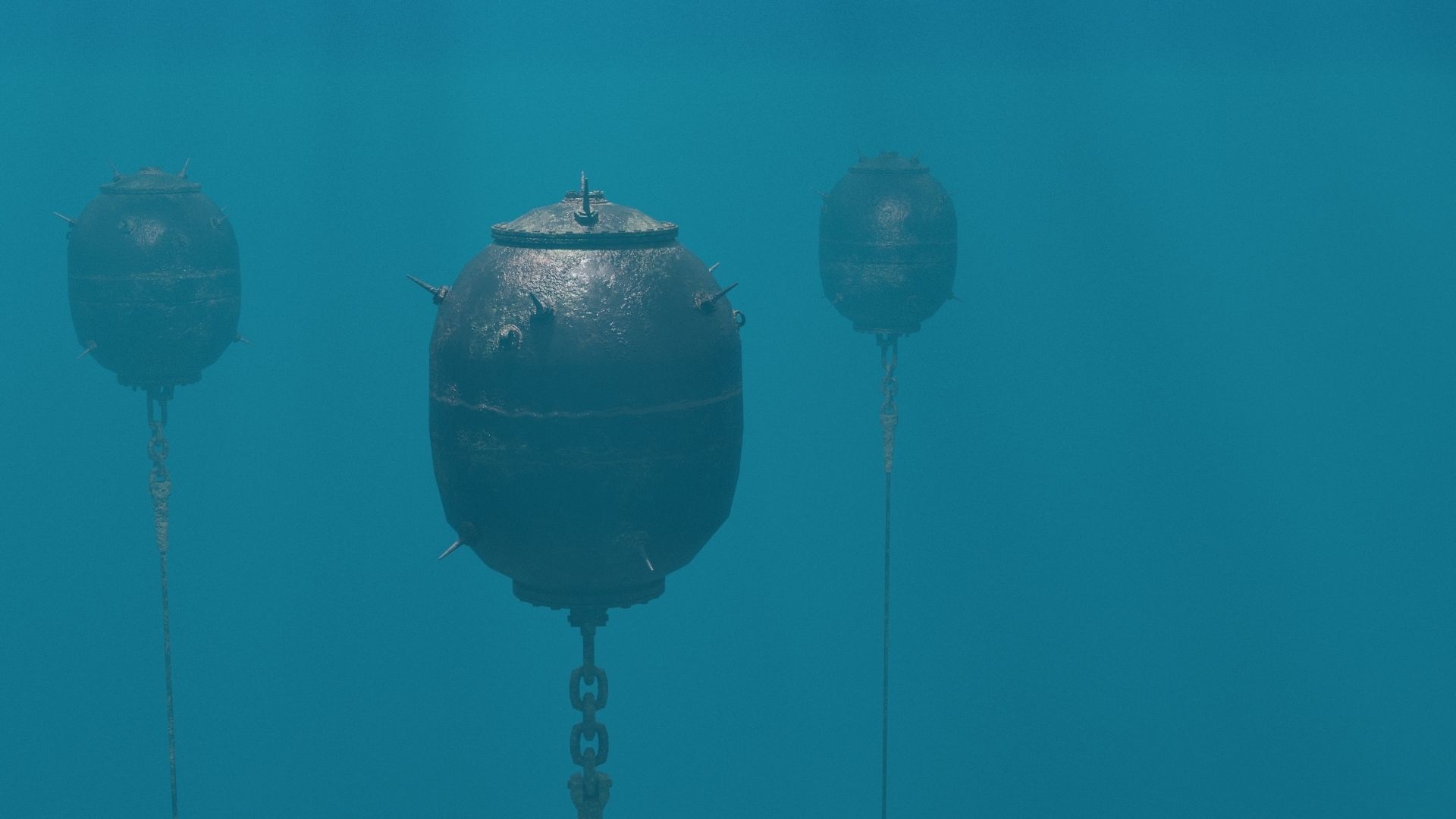 Mk 17 naval mine Low Poly PBR  Low-poly 3D model_3