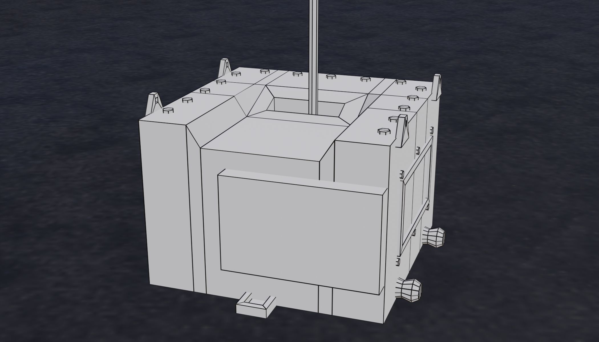 Mk 17 naval mine Low Poly PBR  Low-poly 3D model_17