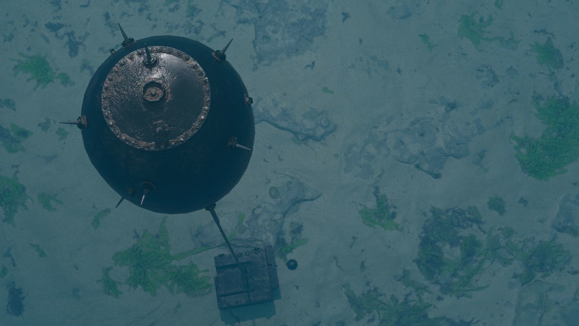 Mk 17 naval mine Low Poly PBR  Low-poly 3D model_5