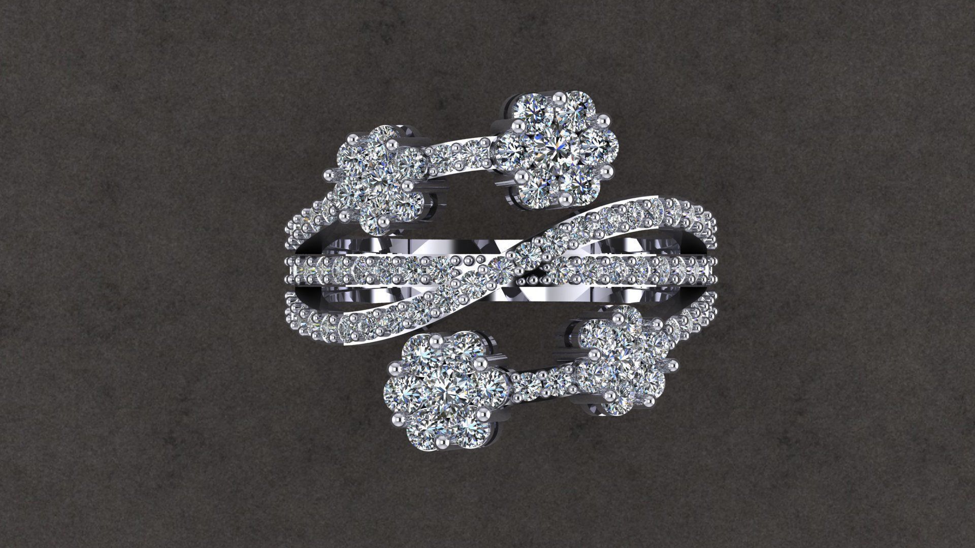 Diamond ring 3D print model_1