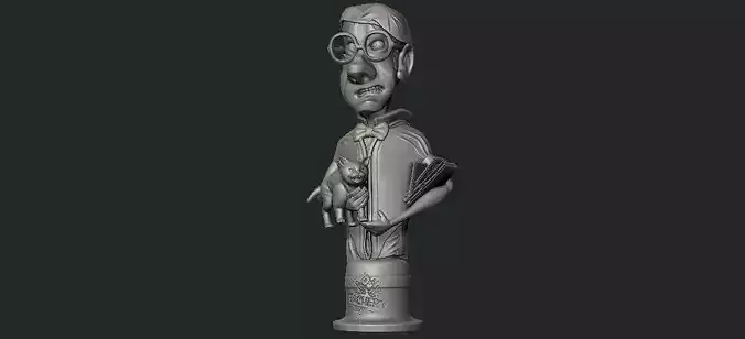 Teacher bust of man with glasses