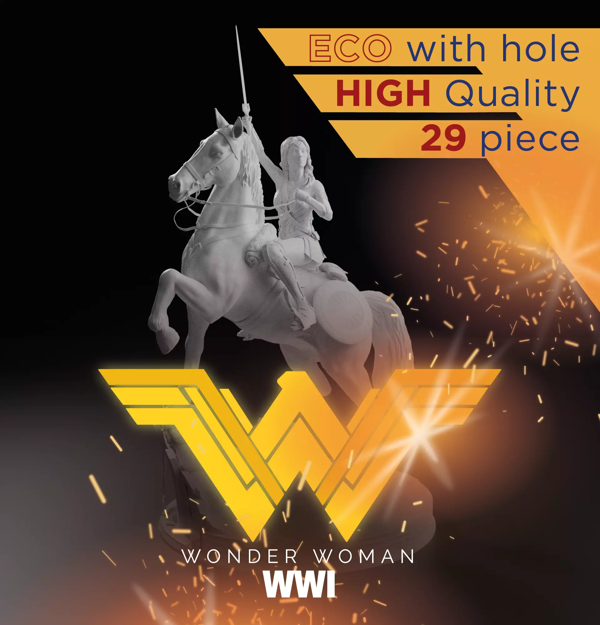 Wonder Woman Diana  World War I 3D print model_0