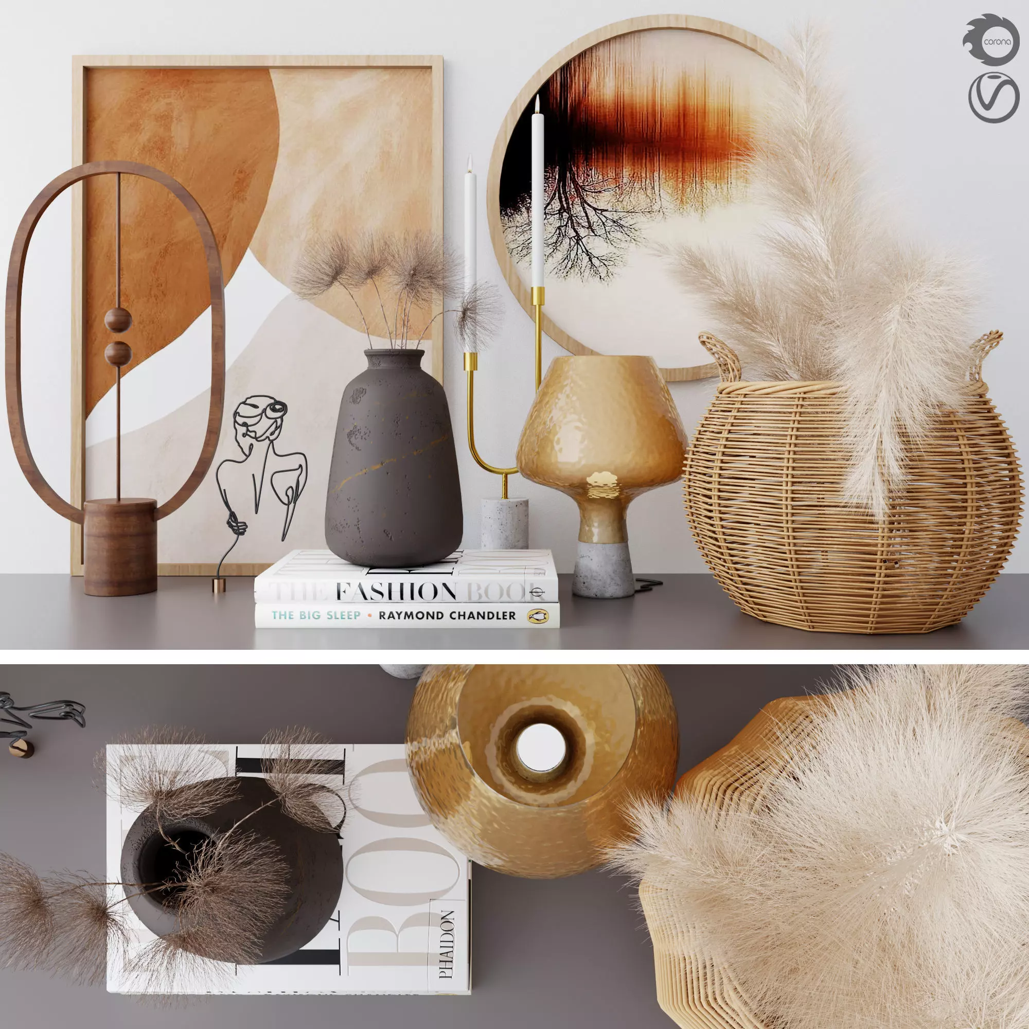 decorative set09-dried flower 3D model_0