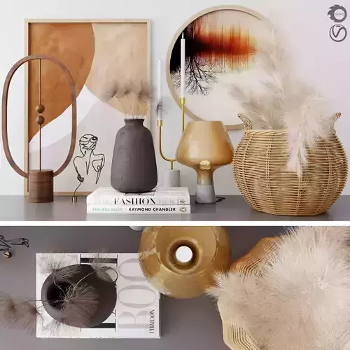 decorative set09-dried flower 3D model