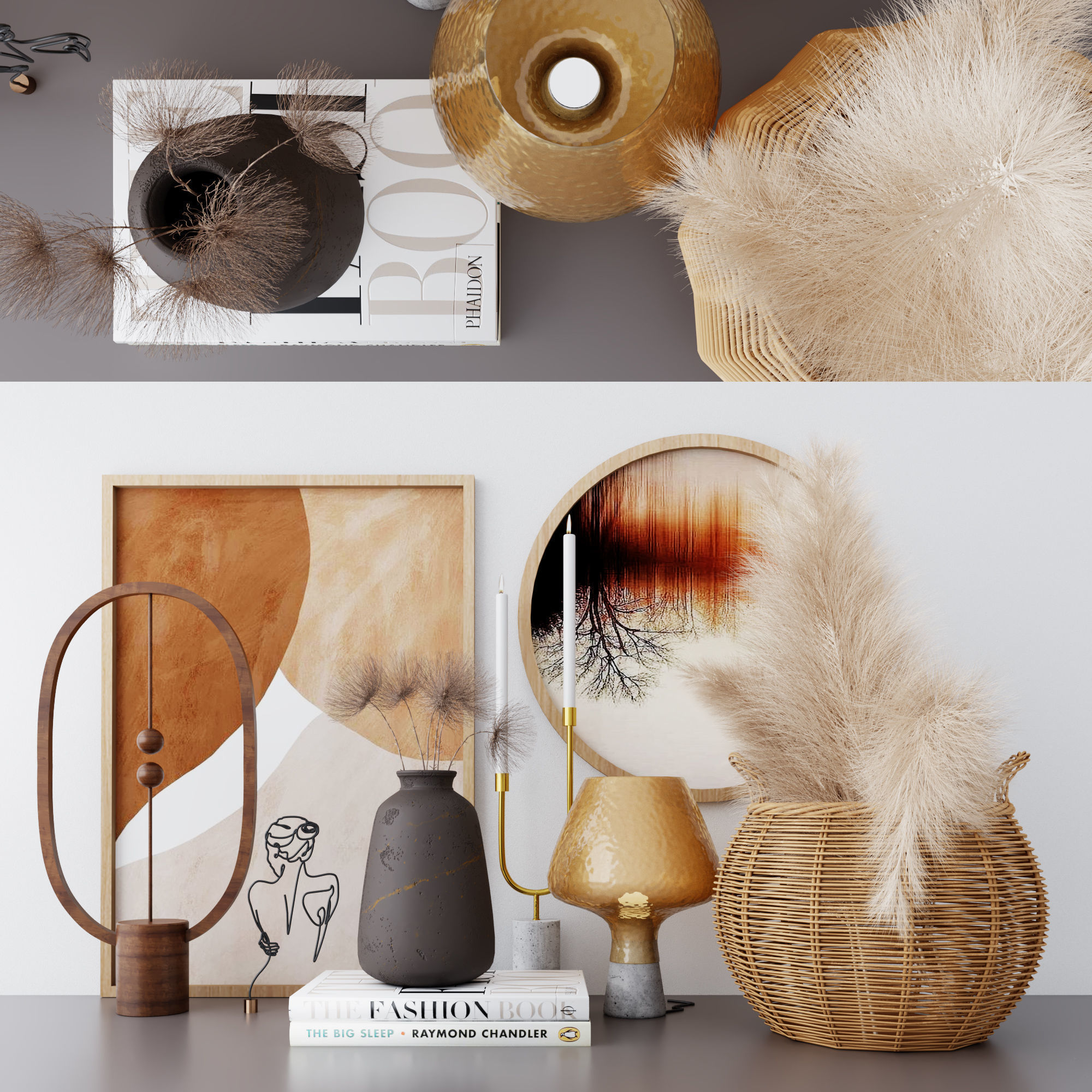 decorative set09-dried flower 3D model_9