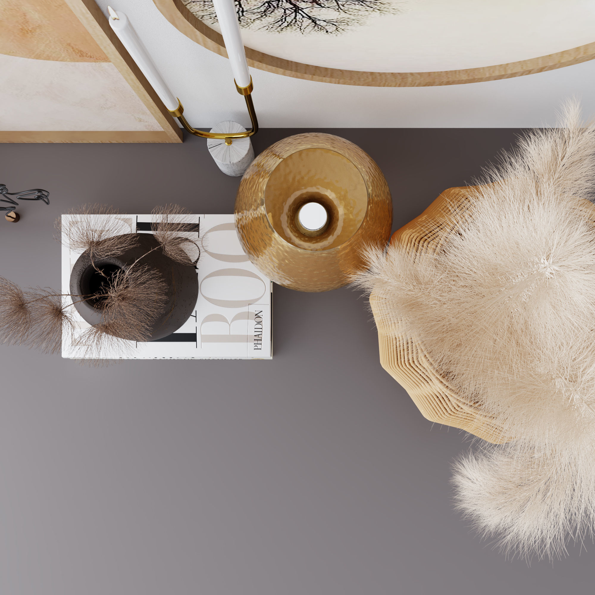 decorative set09-dried flower 3D model_7