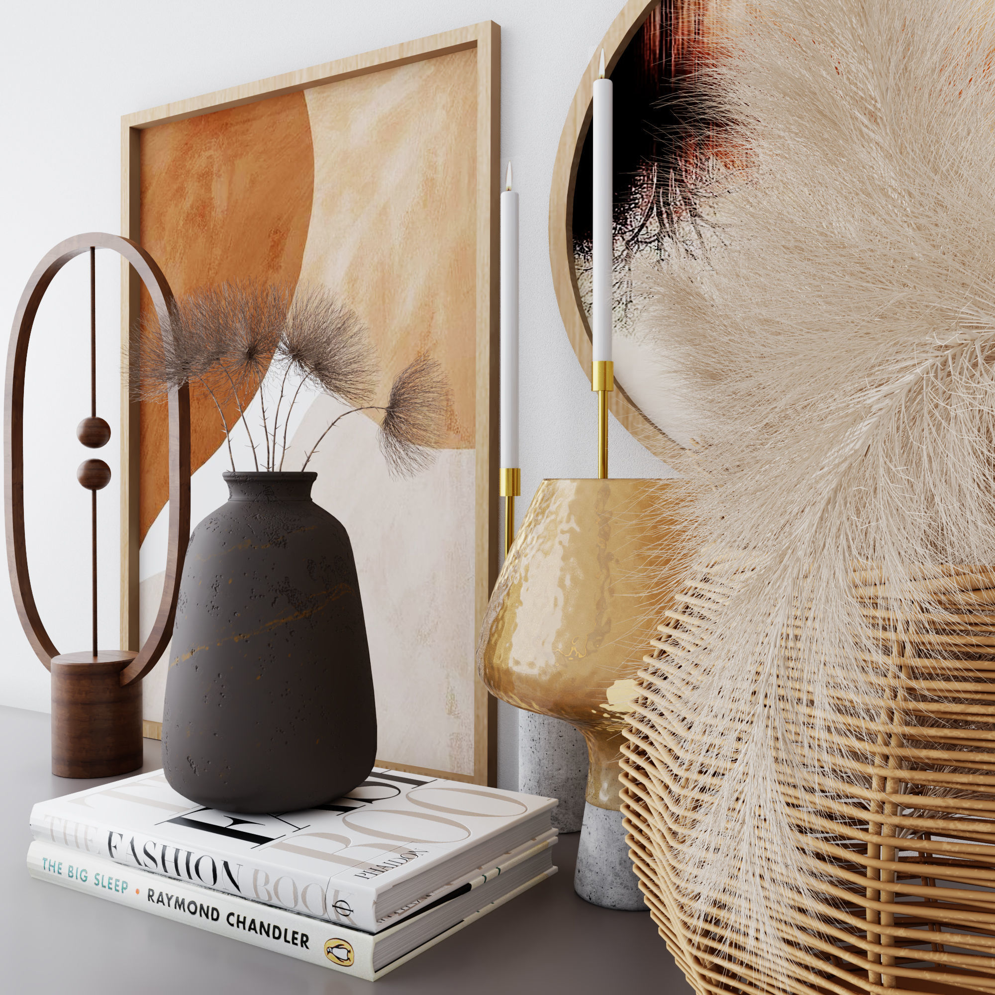 decorative set09-dried flower 3D model_8