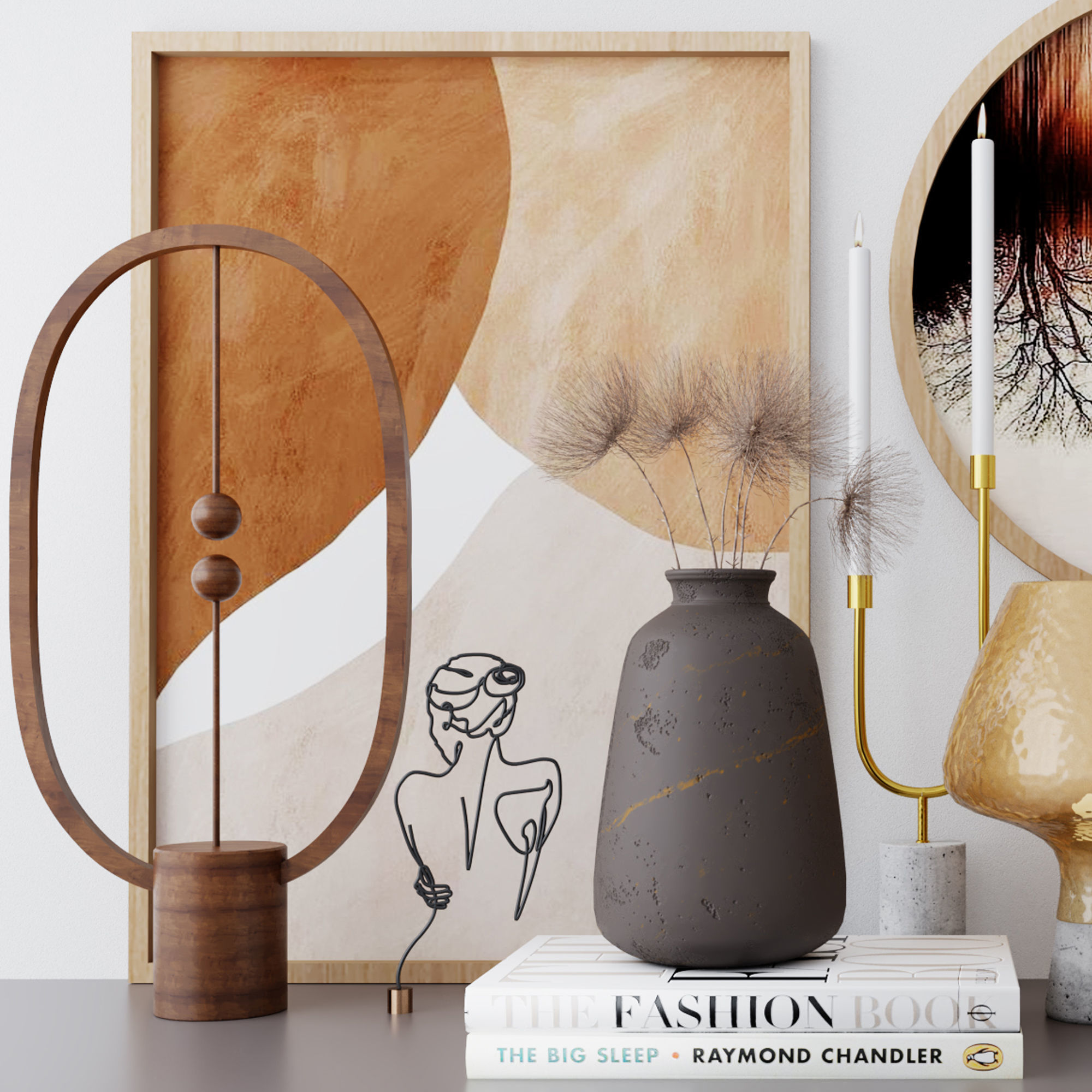 decorative set09-dried flower 3D model_1