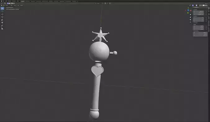 Sailor Pluto Wand 3D print model