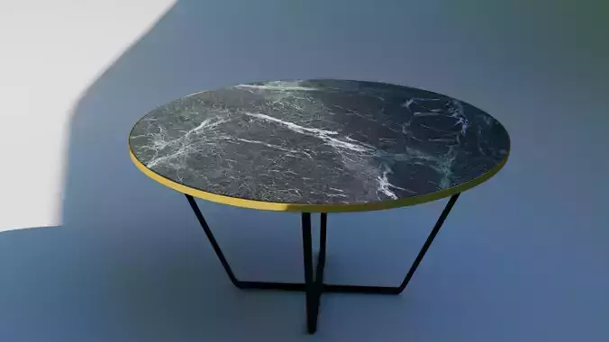 Table round marble with legs
