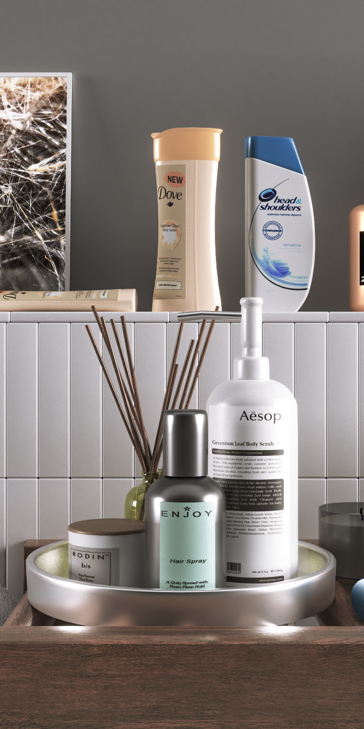 bathroom accessories01 3D model_9