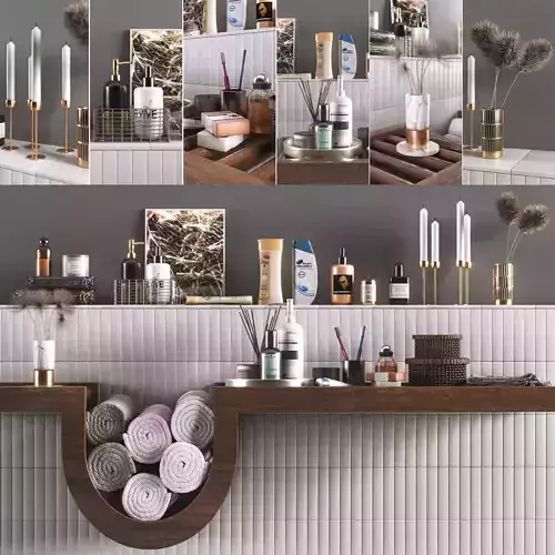 bathroom accessories01 3D model