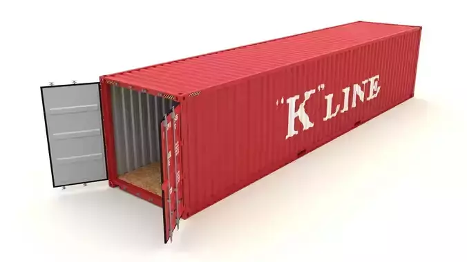 Shipping container K Line 3D model