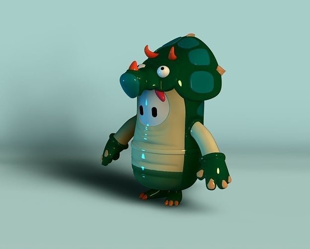 Fall Guys dinosaur 3D print model