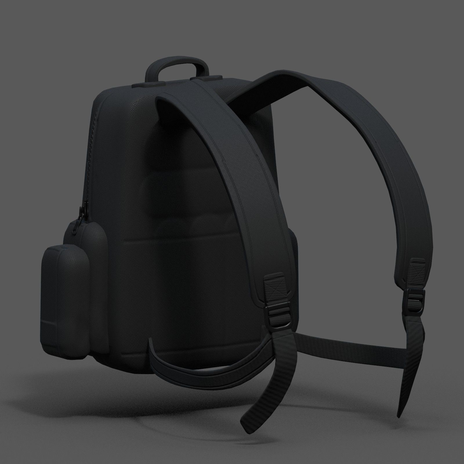 Backpack military combat soldier armor scifi Generic  Low-poly 3D model_7