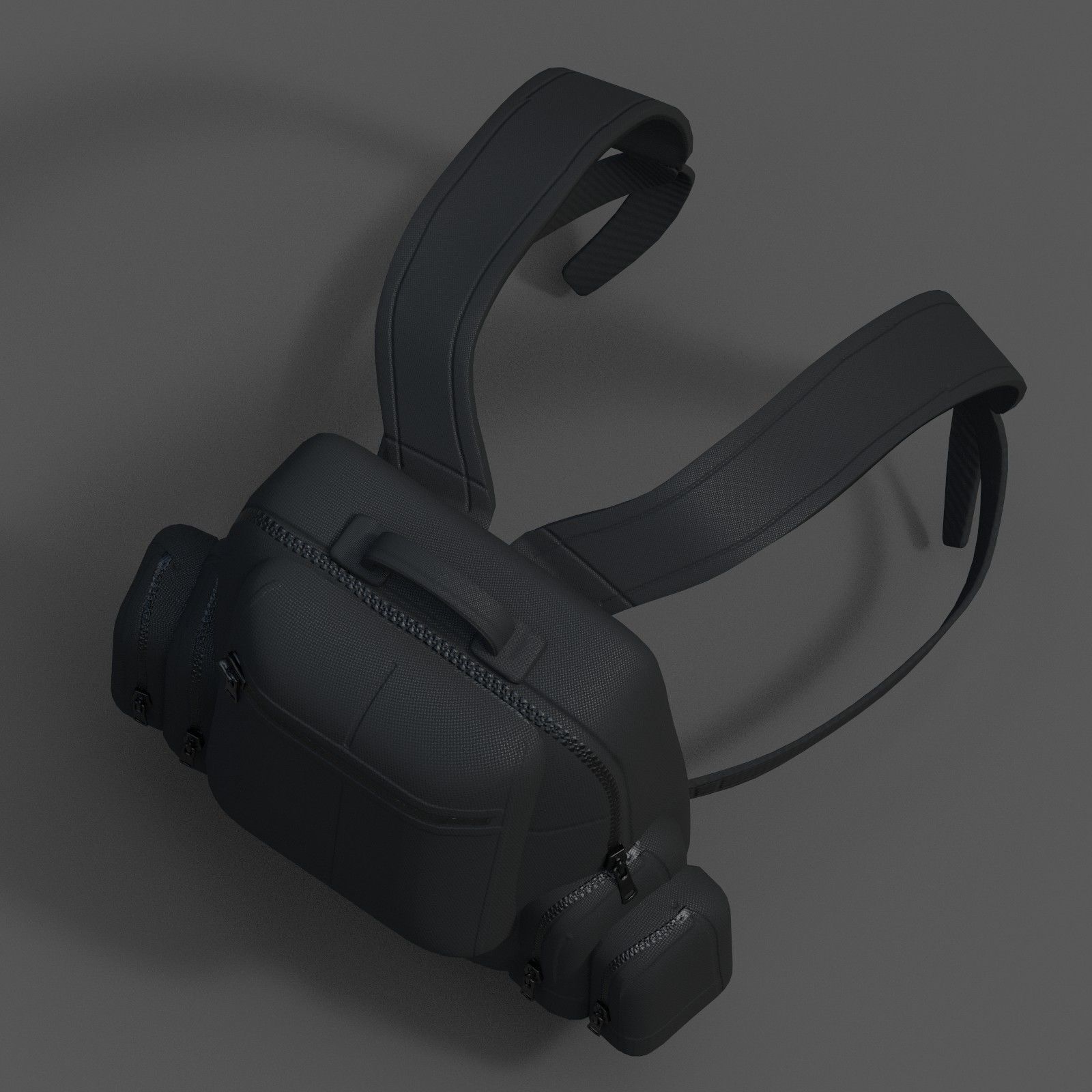 Backpack military combat soldier armor scifi Generic  Low-poly 3D model_8