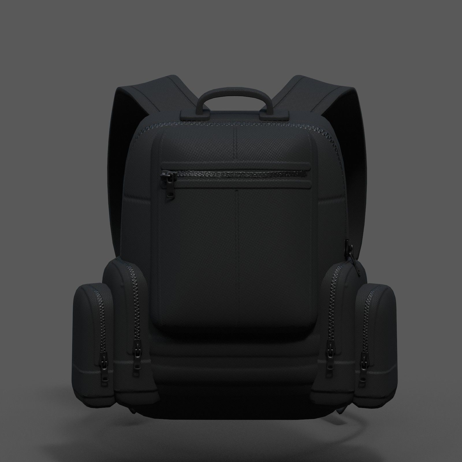 Backpack military combat soldier armor scifi Generic  Low-poly 3D model_3