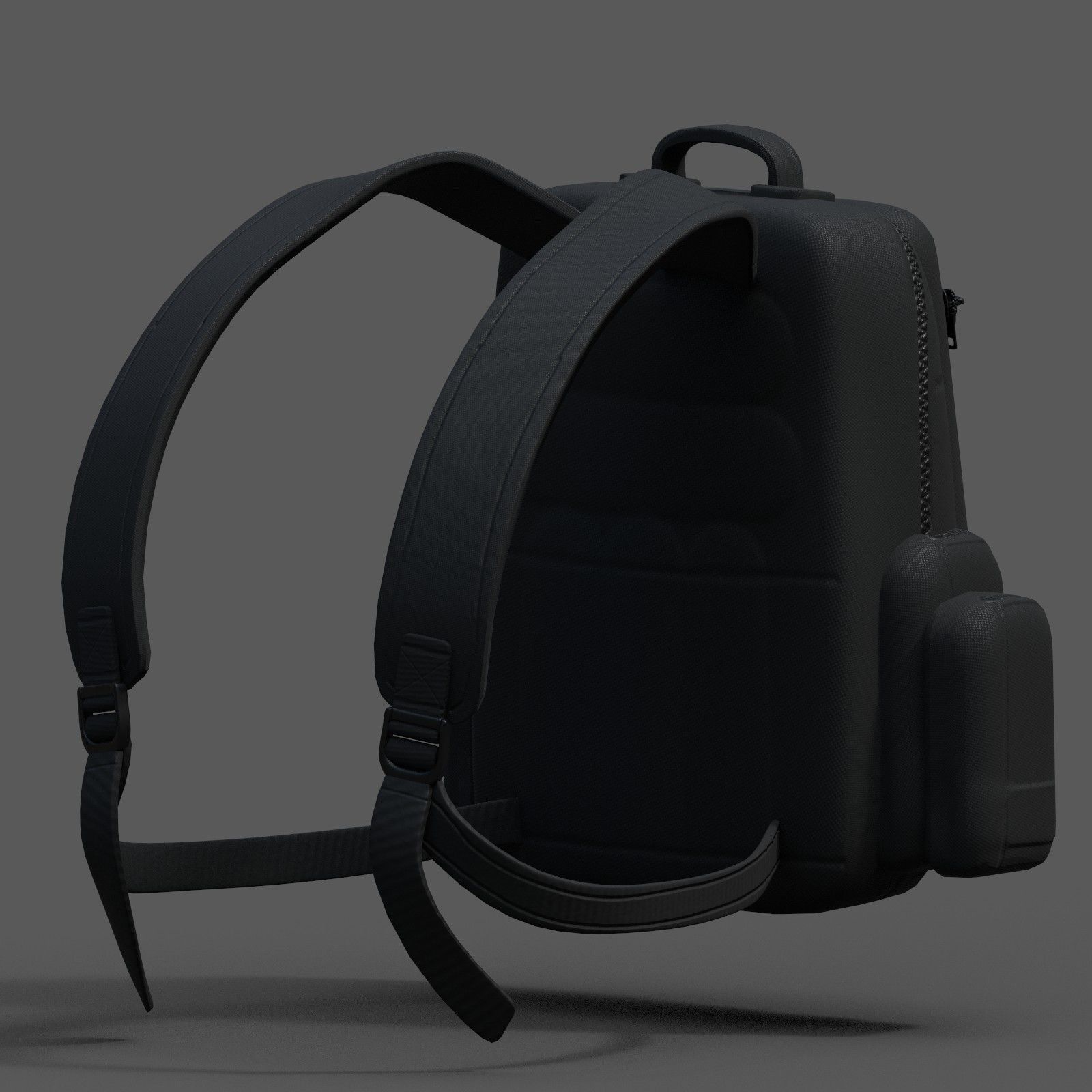 Backpack military combat soldier armor scifi Generic  Low-poly 3D model_4