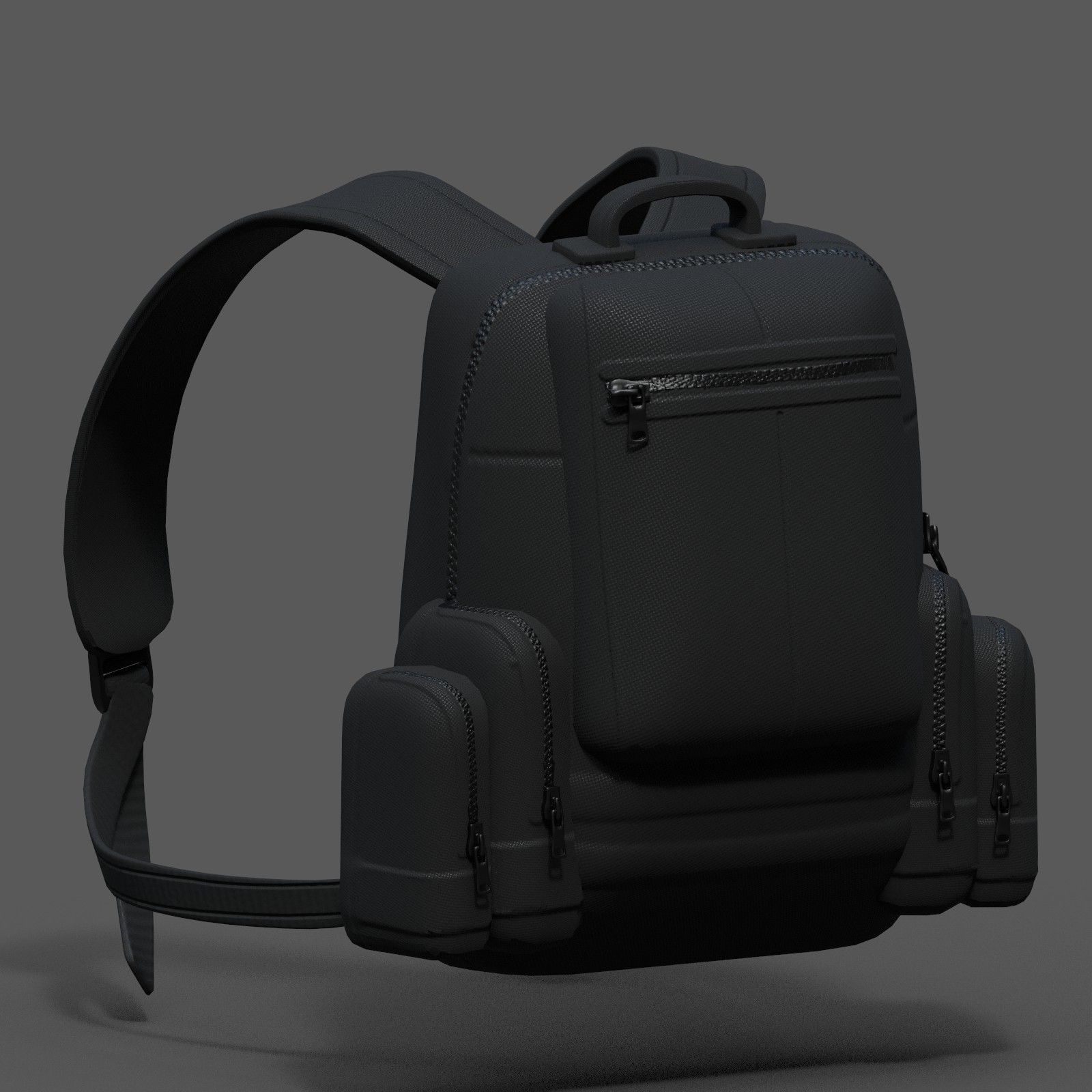 Backpack military combat soldier armor scifi Generic  Low-poly 3D model_2