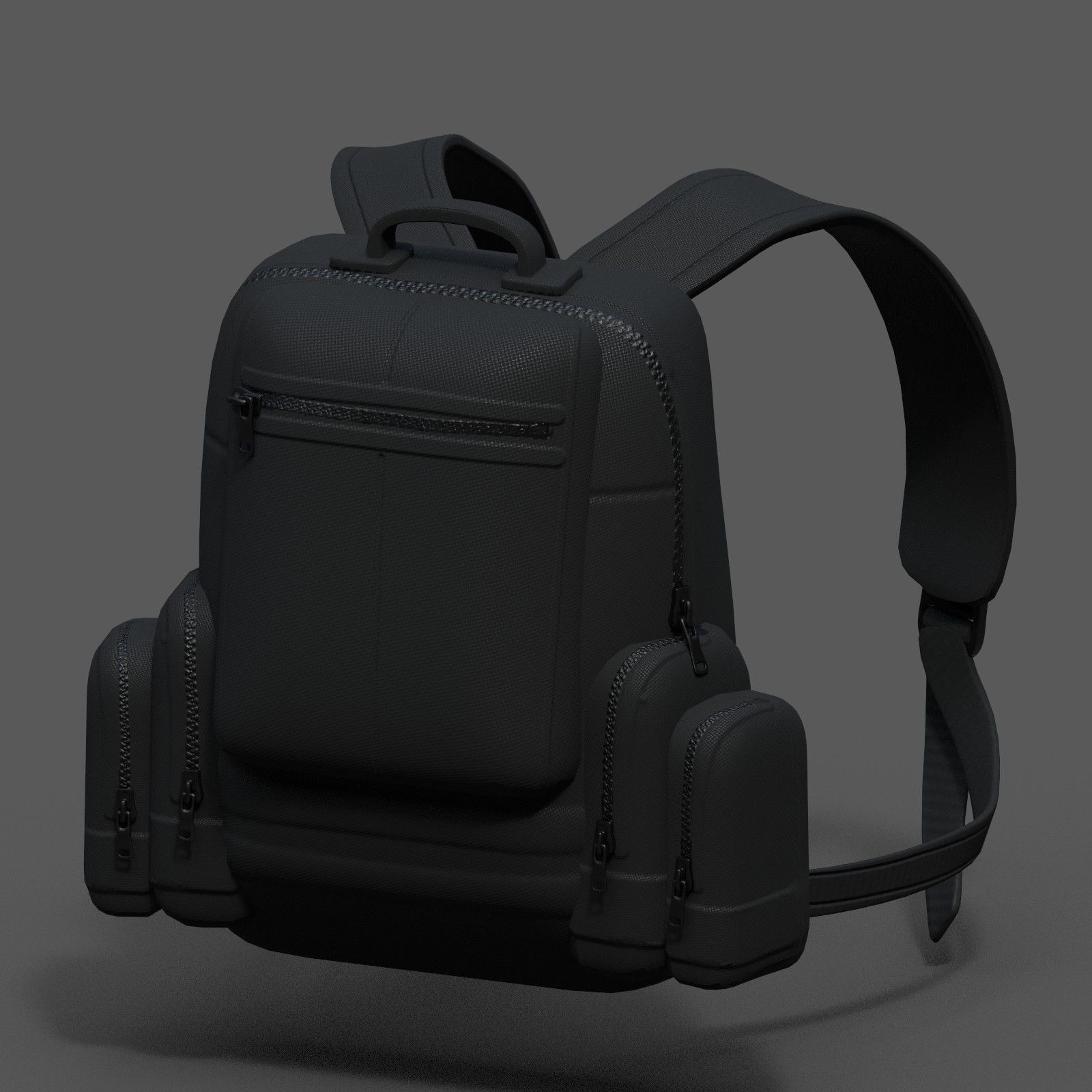 Backpack military combat soldier armor scifi Generic  Low-poly 3D model_1