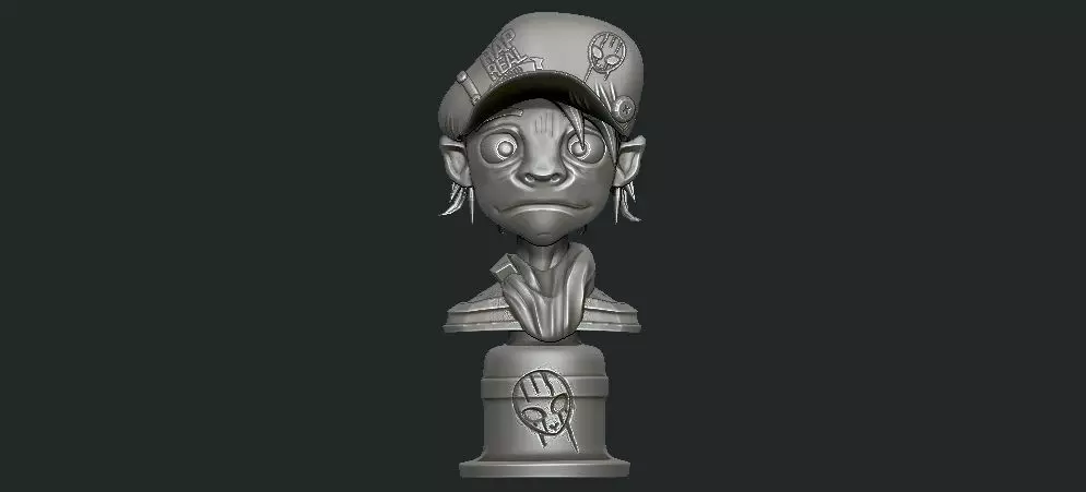 Sad cartoon boy 3D print model