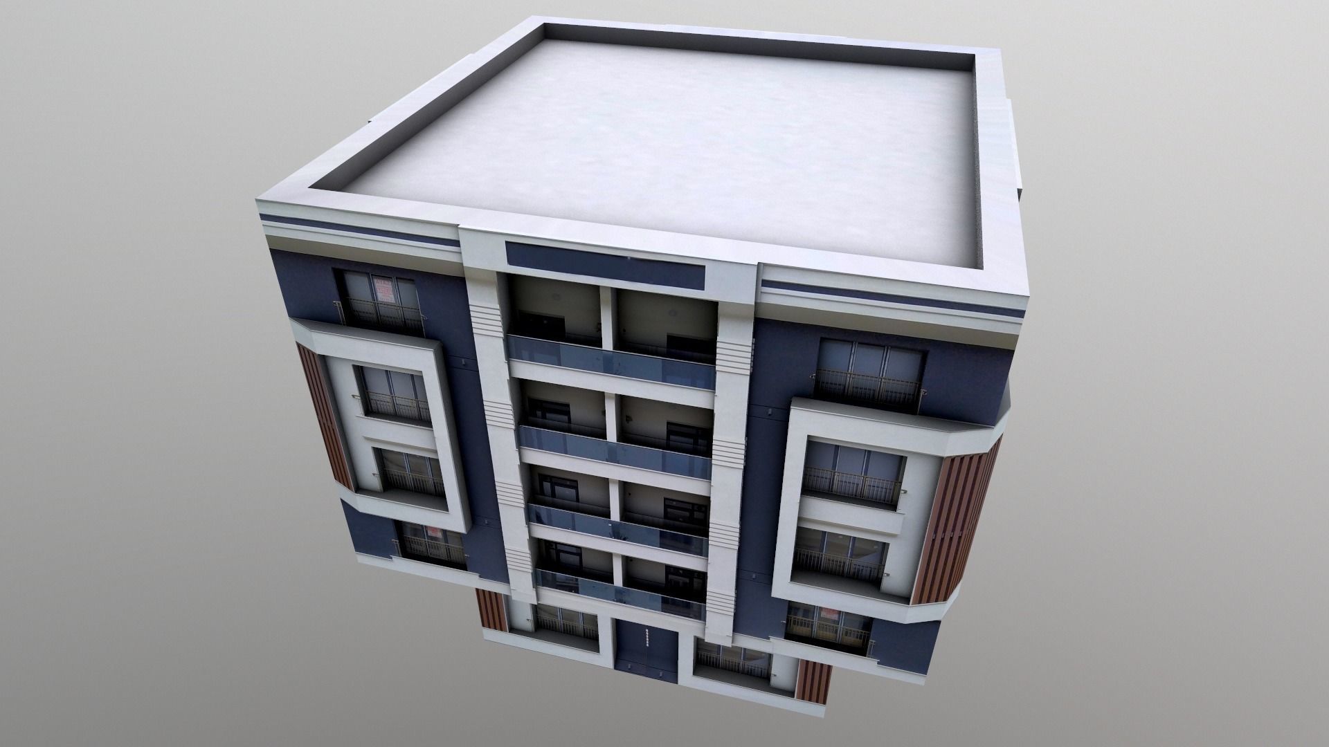 Architectural Building-10 Low-poly 3D model_15