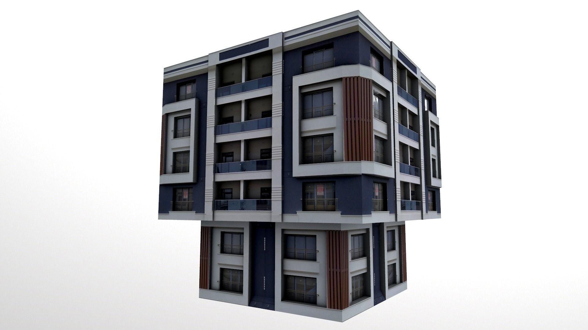 Architectural Building-10 Low-poly 3D model_18
