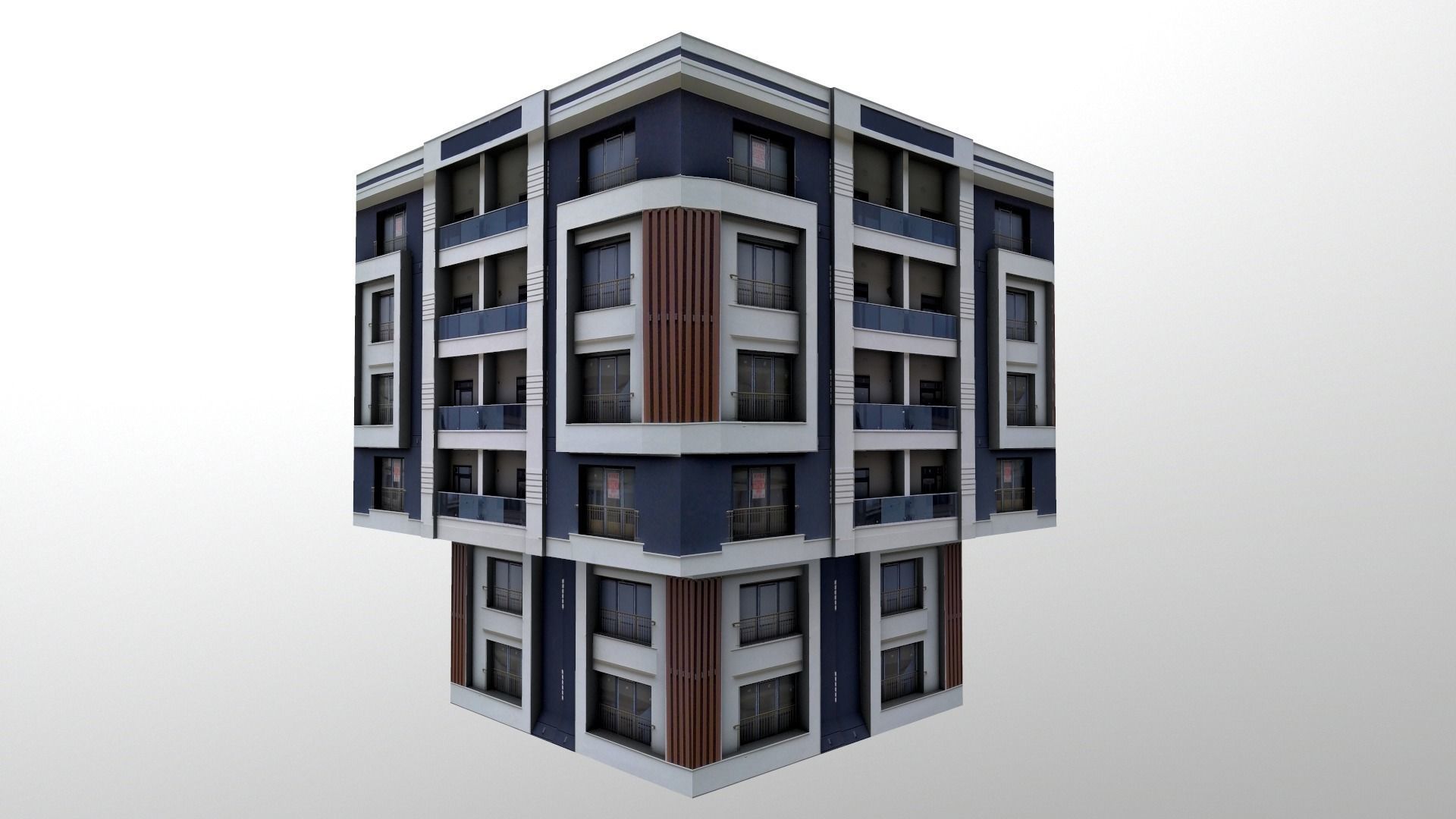 Architectural Building-10 Low-poly 3D model_10