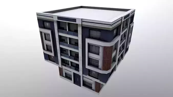 Architectural Building-10 Low-poly 3D model