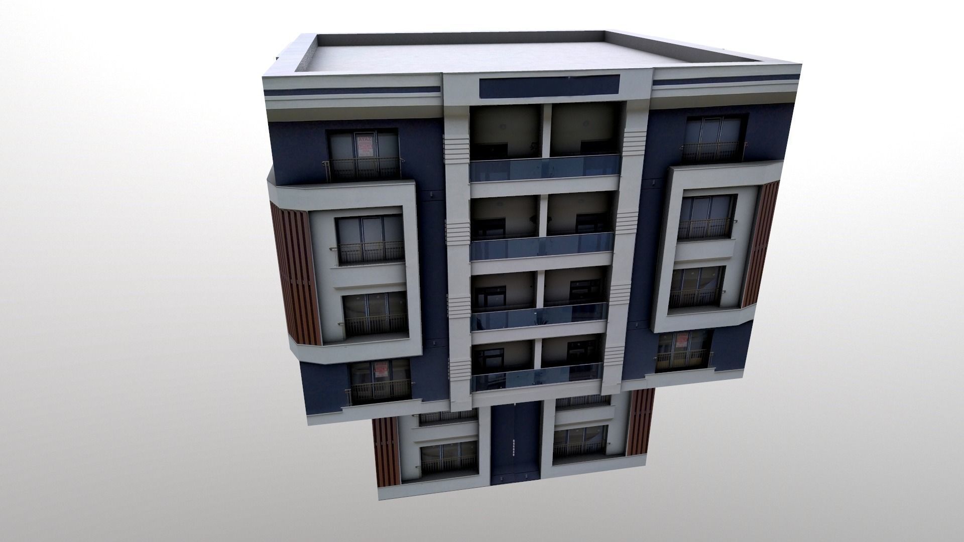 Architectural Building-10 Low-poly 3D model_17
