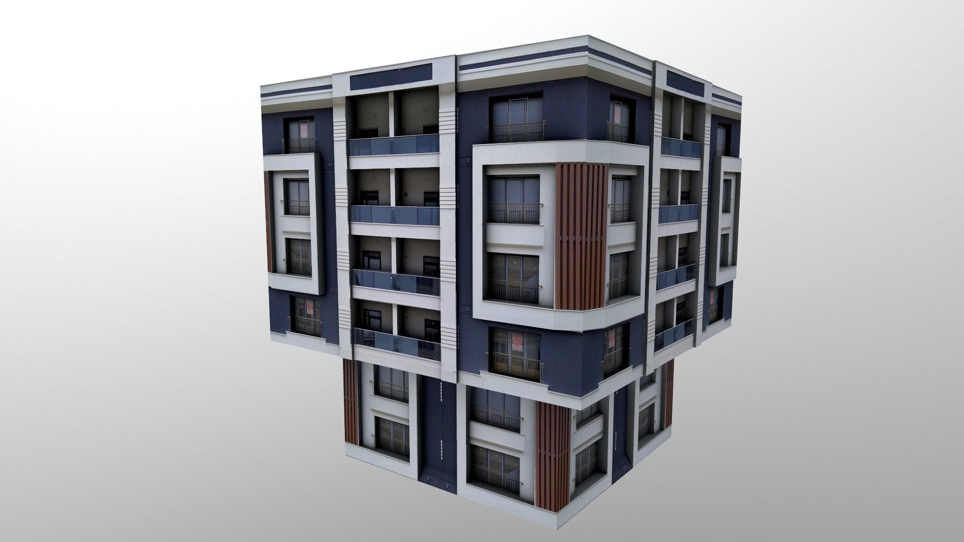 Architectural Building-10 Low-poly 3D model_20