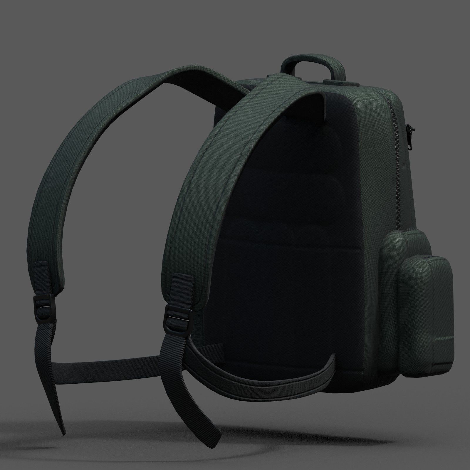 Backpack military combat soldier armor scifi Low-poly 3D model_5