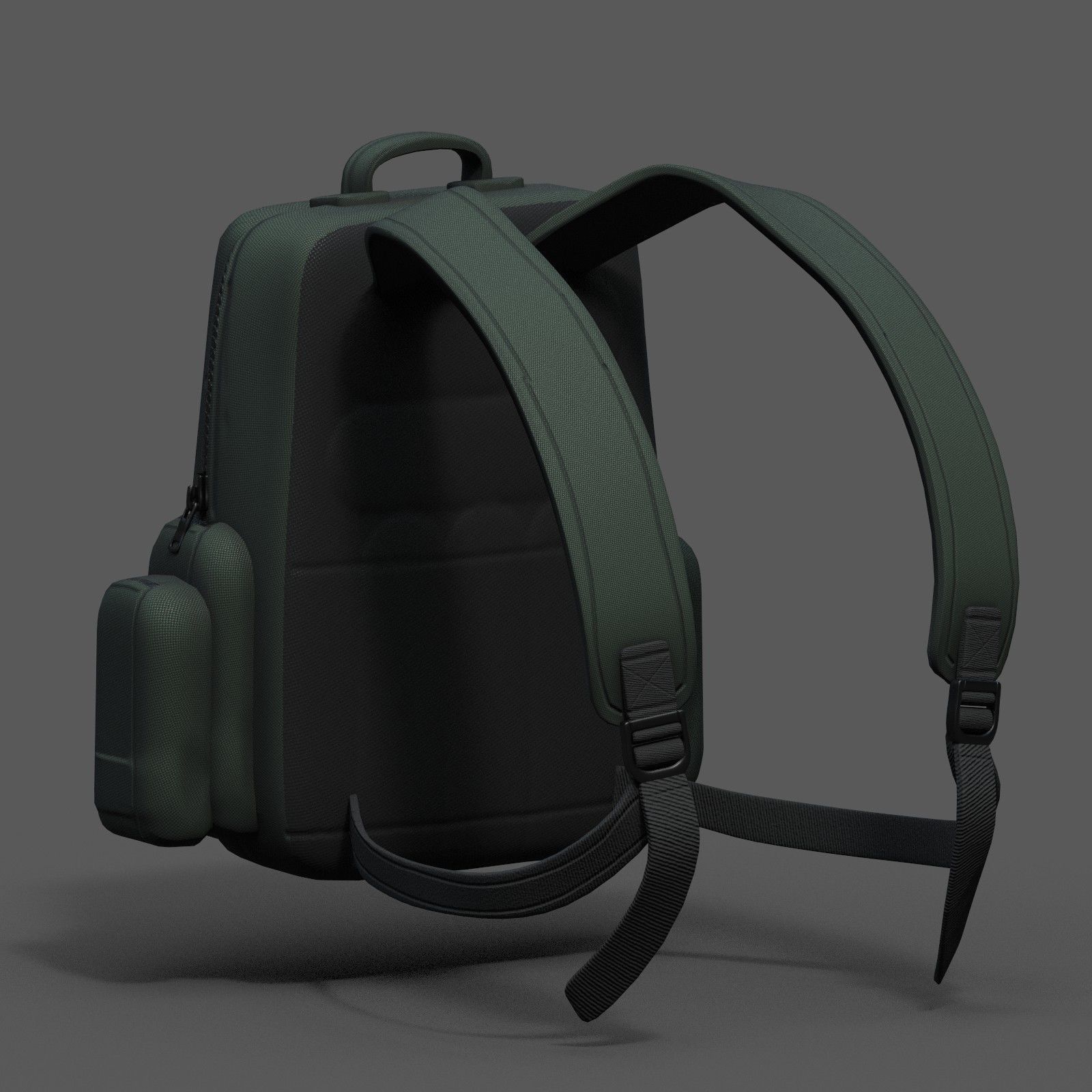 Backpack military combat soldier armor scifi Low-poly 3D model_7