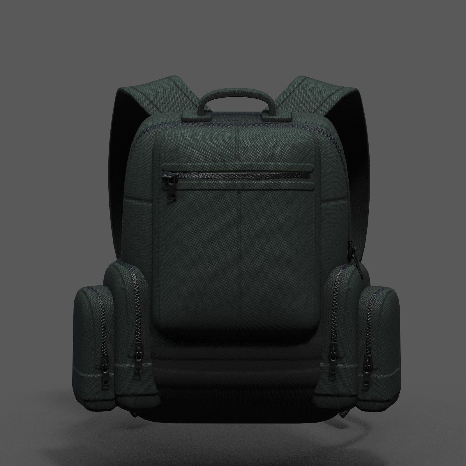 Backpack military combat soldier armor scifi Low-poly 3D model_3