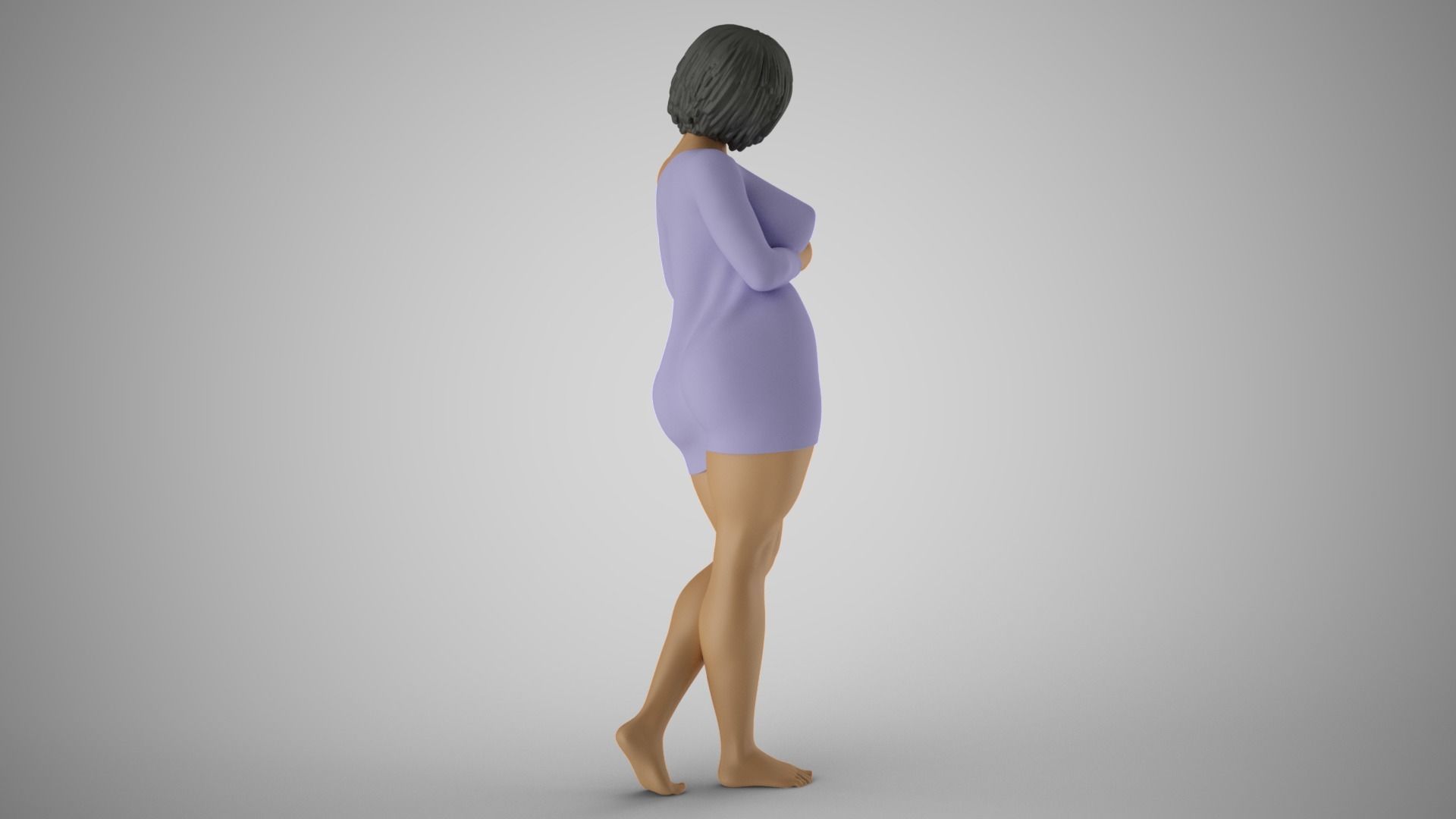 Woman Night Beauty 3D print model_6