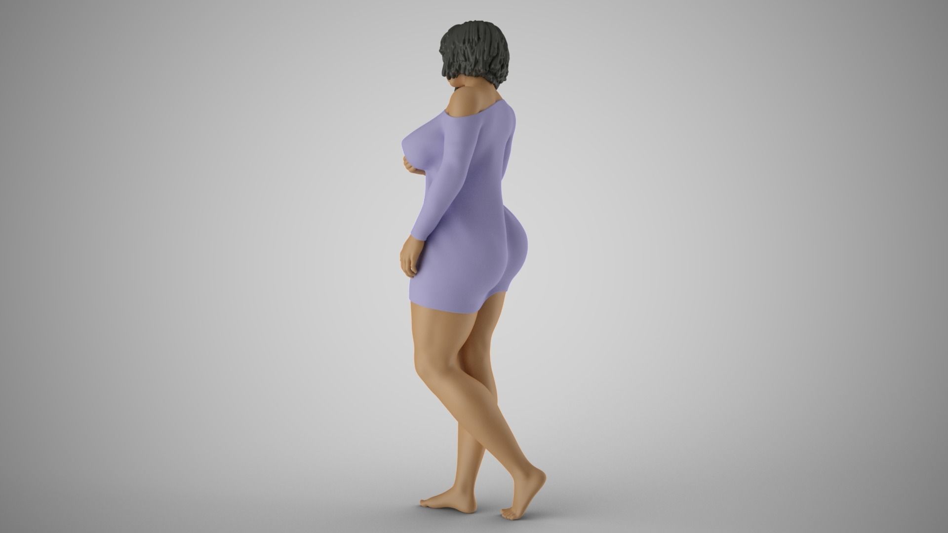 Woman Night Beauty 3D print model_9