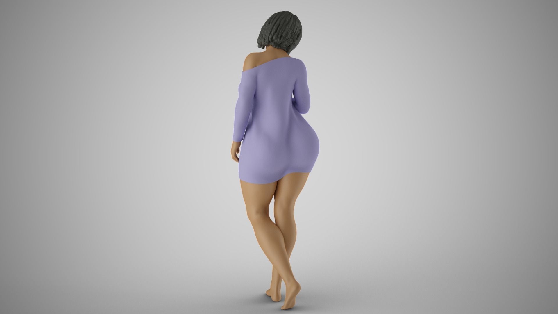 Woman Night Beauty 3D print model_8