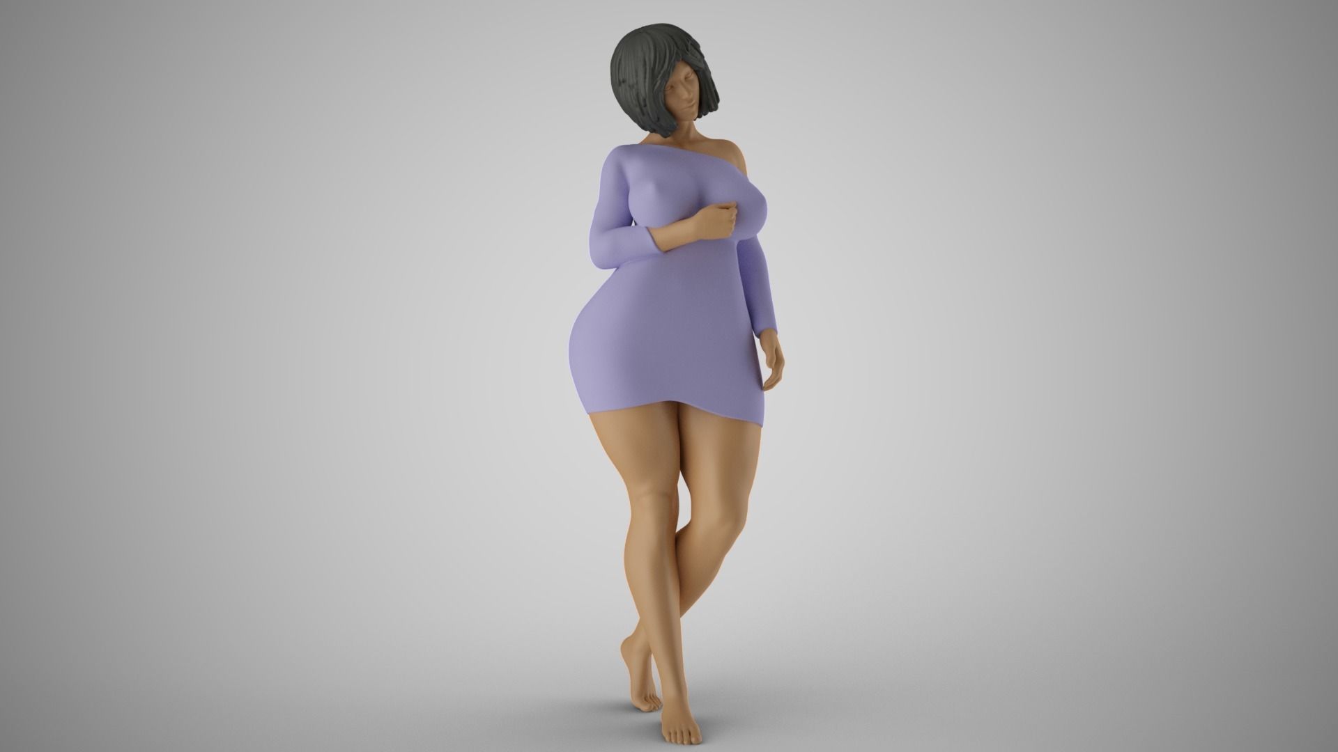 Woman Night Beauty 3D print model_4