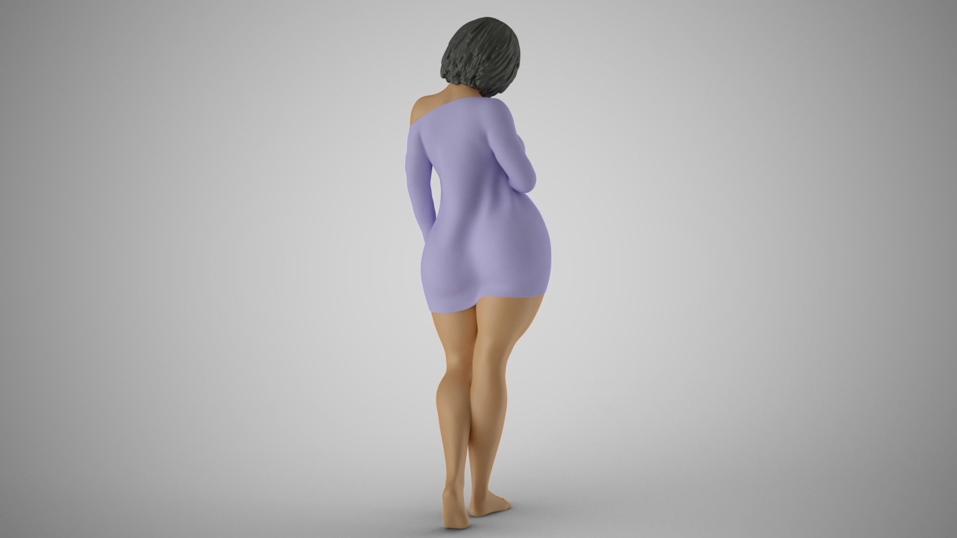 Woman Night Beauty 3D print model_7