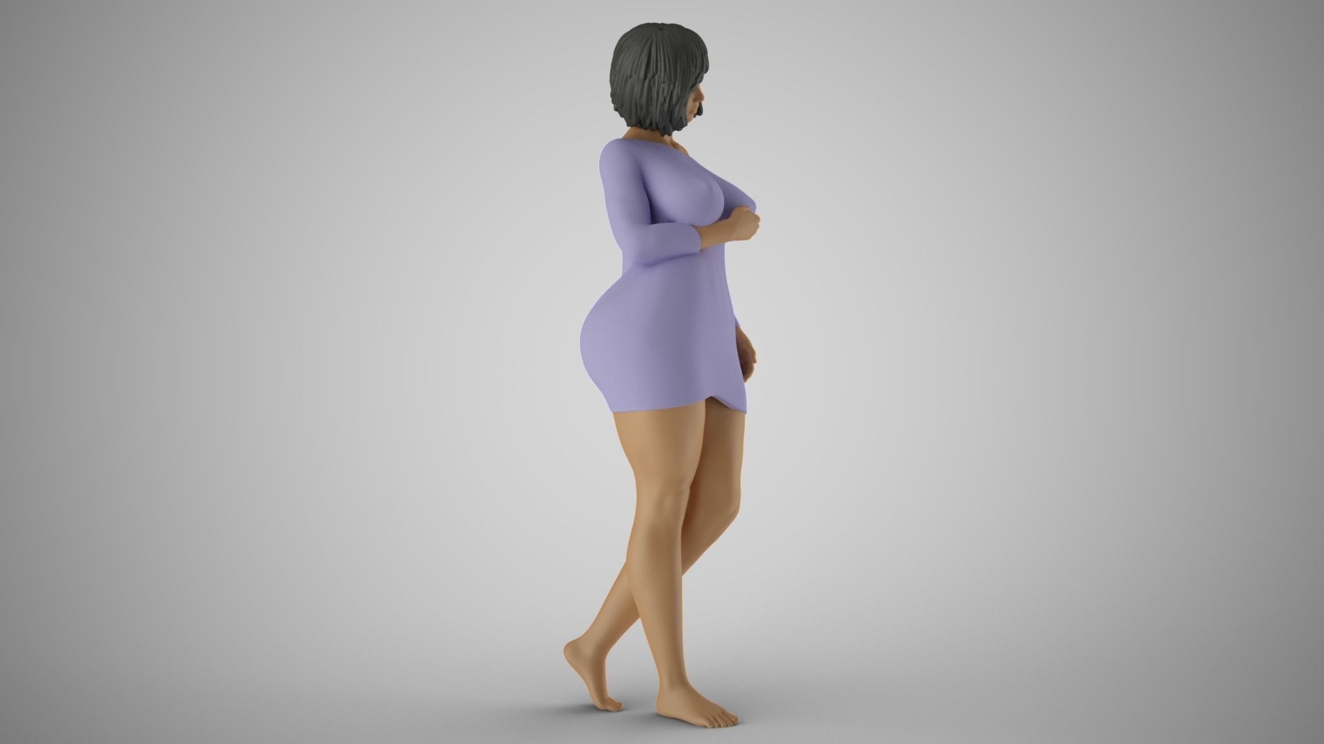 Woman Night Beauty 3D print model_5